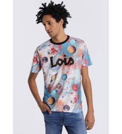 Lois Jeans für Herren. 145103316 Mehrfarbiges T-Shirt mit kurzen Ärmeln (M), Lässig, Baumwolle, Kurzarm von Lois Jeans