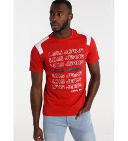 Lois Jeans für Herren. 156733056 T-shirt Kurzarm Stücke Schulter rot (S), Lässig, Baumwolle von Lois Jeans