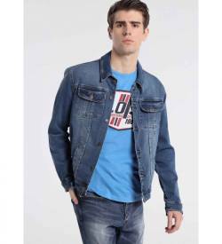 Lois Jeans für Herren. 175793651 Paco Clot Jacke blau (XL), Lässig, Baumwolle, Denim, Langarm von Lois Jeans