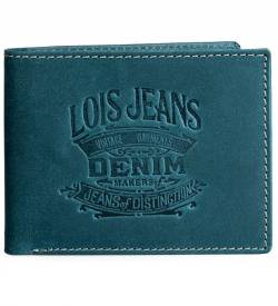 Lois Jeans für Herren. 201707-03 Leder Portemonnaie 201707 blau 11,5x9 cm (OSFA), Lässig von Lois Jeans