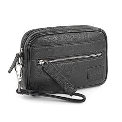 Lois - Handgelenktasche Herren - Handgelenktasche für Herren der Marke - Handgelenktasche Herren Leder Synthetik - Herrenhandtasche Leder Herrentasche Leder Klein, Schwarz von Lois