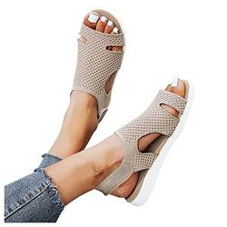 Damen Schuhe Sommer Damenschuhe Bequeme Leichte Sandaletten Weite K Sommerschuhe Lose Einlagen Flach Sandalen Abrollschuhe Elegant Sport Sport-Outdoorsandalen Orthosandalen Sandale von Lomelomme