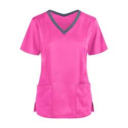 Drucken Damen Tshirt V Ausschnitt Krankenpflegeuniform Kurzarm Mit Taschen Schlupfkasack Krankenpfleger Kasackdamenpflegegünstig Arbeitskleidung Uniformen Liebe Herz Weiss T-Shirt Dress Shirts von Lomelomme