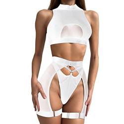 Lomelomme Sexy Outfit Für Damen Sexy Cosplay Sexy Cosplay Minirock Damen Sexy Slip Ouvert Damen Schritt Offen Sexy Kostüme Frauen Für Sex Body Harness Frauen Pvc Kleid Jumpsuit Sexy Kleider Frauen von Lomelomme