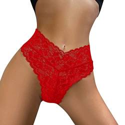 Lomelomme Unterwäsche Damen Sexy Panties Unterhosen Brazilian Slip Sexy Unterwäsche Frauen Sexy Slips Für Sex String Spitze G String Tanga Shape String Durchsichtige Unterwäsche Unterwäsche Frauen von Lomelomme