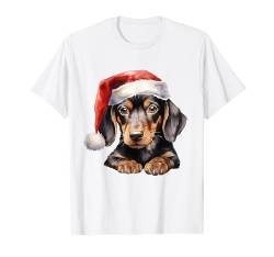 Weihnachten Winter Wiener & Dackel T-Shirt von Long Haired Dapple Dachshund Gifts For Women Men