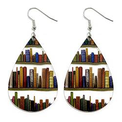 Book Earrings for Women Teacher Earrings for Women Librarian Earrings Bookcase Dangle Earrings for Teen Girls Earrings for book lovers Book Earrings for Teachers Gifts, Other, other von Long tiantian