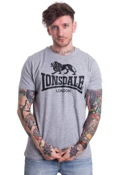 Lonsdale - Logo Marl Grey - T-Shirt von Lonsdale