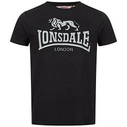 Lonsdale Men's Kingswood T-Shirt, Black/Grey, XXL von Lonsdale