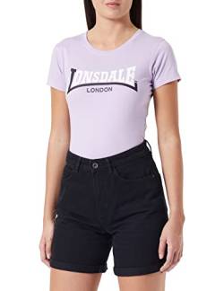 Lonsdale Women's ACHNAVAST T-Shirt, Lilac/Black/White, M von Lonsdale