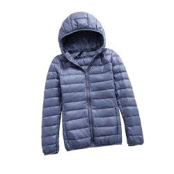 LooshienEU Leichte Damen mit Kapuze Daunenjacken Leichte Daunenjacke Gepolsterte Jacken Leichte Jacke Mantel Daunenjacke Ultraleicht Schwere Steppjacken Winter Damen Winterjacken, grau, XXXXXXL von LooshienEU