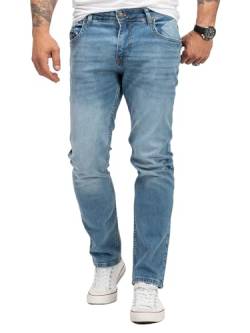 Lorenzo Loren Herren Jeans Regular Fit Stretch Jeans Männerhose Herrenjeans Denim Hosen Herrenhose Straight Cut Stonewashed LL-4001 Blau W31 L30 von Lorenzo Loren