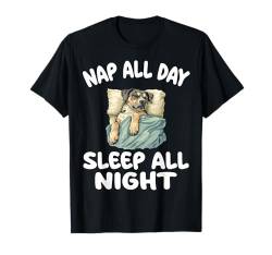 Niedlicher Louisiana Catahoula Nickerchen den ganzen Tag Schlaf die ganze Nacht Pyjama T-Shirt von Louisiana Catahoula Pajamas & Nightgown .Co