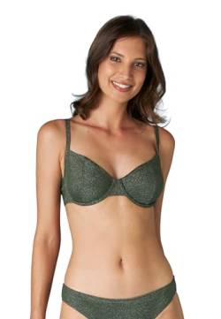 LOVABLE Damen Plain Lurex Bügel-BH Bikini, Schlammgrün, 40 / D von Lovable