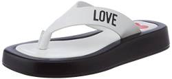 Love Moschino Damen Flip-Flops Flipflop, Weiß, 36 EU von Love Moschino