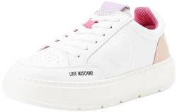 Love Moschino Damen Sneaker, Bianco, 36 EU von Love Moschino