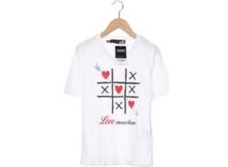 Love Moschino Damen T-Shirt, weiß, Gr. 32 von Love Moschino