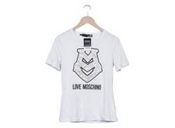 Love Moschino Damen T-Shirt, weiß, Gr. 38 von Love Moschino