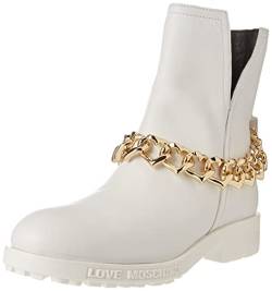 Love Moschino Damen precollezione Primavera Estate 2022 Mode-Stiefel, Bianco, 39 EU von Love Moschino