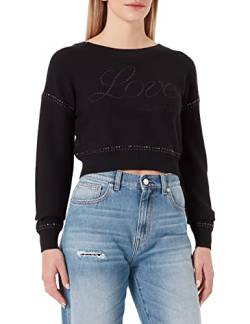 Love Moschino Womens Cropped fit Pullover Sweater, Black, 44 von Love Moschino