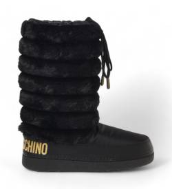 Love Moschino für Damen. JA24312G0LISH000 Stiefel Ski Soft schwarz (37/38), Wohnung, 1 bis 3 cm, Schnürsenkel, Lässig von Love Moschino