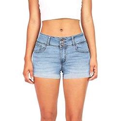 Luadnysin Hotpants Damen Jeans Kurze Hose Jeanshose Sommer Bermuda Laufshorts High Waist Denim Damen-Shorts Kurz Ripped Zerrissene Chino Mit Löchern Freizeithose Jeans Shorts Hotpants von Luadnysin