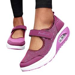 Orthopädische Schuhe Damen Air Cushion Diabetiker Schuhe Slip-On Mit Luftkissen Laufschuhe Clogs Wmshoe Plateau Walkingschuhe Frauen rutschfest Schwarze Gym Turnschuhe Hausschuhe Sneaker Sportschuhe von Luadnysin