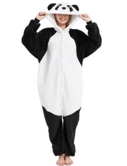 Luojida Overall Pyjama Damen Herren Pyjama Onesies Cosplay Kostüm Kigurumi Kostüm Halloween Erwachsene Pyjama Pilou Pilou Warm und Weich mit Taschen für Karneval Halloween Weihnachten Neujahrstag, von Luojida