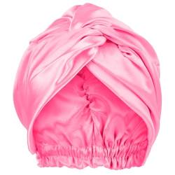 Seidenhaube zum Schlafen Seide Rose Rot Weicher Sanfter Silk Bonnet den Kopf Atmungsaktiv Trocken zu Halten Kopftuch zum Schlafen ist Elegant Schlafmütze Seide Haarschutz für die Nacht von Lusofie