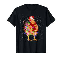 Santa Huhn Weihnachten Deko Xmas Chicken Bauer Lustig Huhn T-Shirt von Lustig Weihnachten Huhn