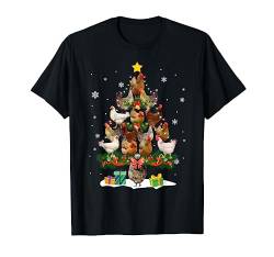 Weihnachten Huhn Weihnachtsbaum Lustig Chicken Huhn T-Shirt von Lustig Weihnachten Huhn