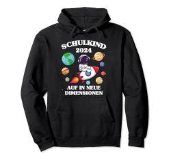 Schulkind 2024 Einschulung Astronaut Schulanfang Dimensionen Pullover Hoodie von Lustig Witzig Spruch Kinder