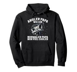 Angler Papa Wie Ein Normaler Papa Nur Viel Cooler Pullover Hoodie von Lustige Angelrute Fischerhut für Männer