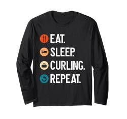 Curlingstein Wintersport Eisstockschießen Curling Langarmshirt von Lustige Curling Wintersport Bekleidung