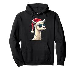 Lustiges Lama Mit Sonnenbrille Weihnachtsmütze Weihnachten Pullover Hoodie von Lustige Familen Lama Parnterlook Design Shop