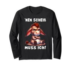 Nen Scheiß Muss Ich Esel Lustiger Spruch Frecher Esel Langarmshirt von Lustige Geschenke & T Shirt Sprüche