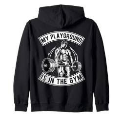 Powerlifting Bodybuilder Spielplatz im Fitnessstudio Kapuzenjacke von Funny Weight Lifting Shirts For Men Women Gift