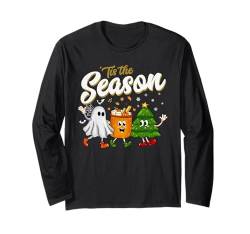 Halloween Herbst Winter Outfit Weihnachtsoutfit Geist Kürbis Langarmshirt von Lustige Halloween Kostüme Shirts