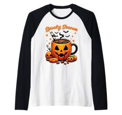 Kürbis Kaffee Kaffeetasse Kürbis Tasse Halloween Raglan von Lustige Halloween Kostüme Shirts