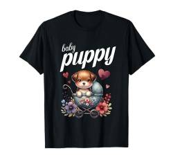 Niedliche Baby Hunde Kinderwagen Kinder Hund Welpe T-Shirt von Lustige Hündchen Kleine Hunde