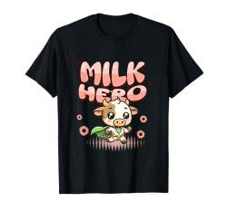 Niedlicher Milchbauer Superheld Baby Kuh Super Milch Held T-Shirt von Lustige Milch Bauer Helden Milchviehbauern