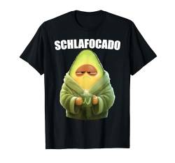 Avocado Schlafocado Kaffee Morgenmuffel Schlafshirt Lustig T-Shirt von Lustige Pajama Designs für Damen Herren und Kinder