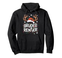 Xmas Partnerlook Weihnachtsmütze Deko Bruder Rentier Pullover Hoodie von Lustige Rentier Familie Weihnachten Gruppen Kostüm