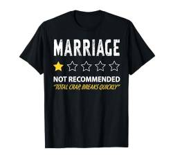 Marriage - Not Recommended Lustiges Scheidungs T-Shirt von Lustige Scheidungs Geschenke für Frauen & Männer