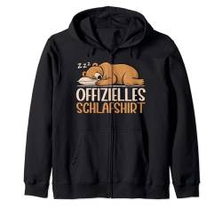 Offizielles Schlafshirt Lustiger Grizzly Bär Pyjama Kapuzenjacke von Lustige Schlafmütze Langschläfer Nachthemd