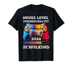 Kinder Schulkind 2024 Einschulung Gamer Gaming Schulanfang T-Shirt von Lustige Schulkind 2024 Schulanfang 2024 1. Klasse