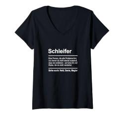 Damen Schleifer T-Shirt mit V-Ausschnitt von Lustige Shirts & Geschenke