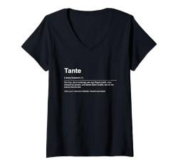 Damen Liebevolle Tante Spruch - Weibliches Familienmitglied T-Shirt mit V-Ausschnitt von Lustige Sprüche Designs für Mann & Frau