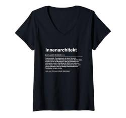 Damen Stilvoller Innenarchitekt Spruch - Gestalter von T-Shirt mit V-Ausschnitt von Lustige Sprüche Designs für Mann & Frau