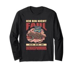 Ich Bin Nicht Faul Ich Bin Im Energiesparmodus Faultier Langarmshirt von Lustige Sprüche Fun Outfits Ironie Sarkasmus